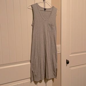 J.Crew Gray Cotton Tank Dress with Pocket